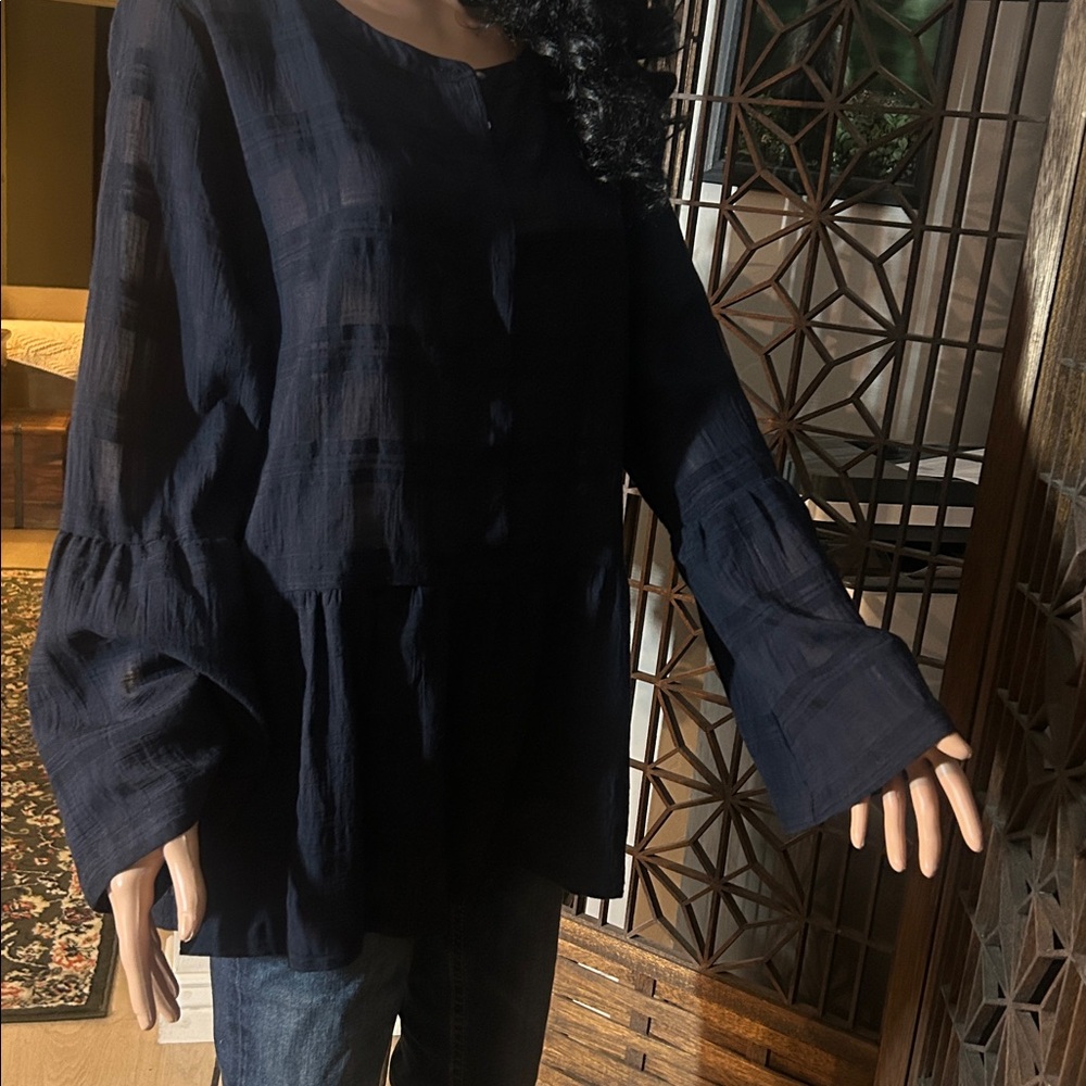 LOFT NAVY BEAUTIFUL BLOUSE XL - Picture 9 of 11